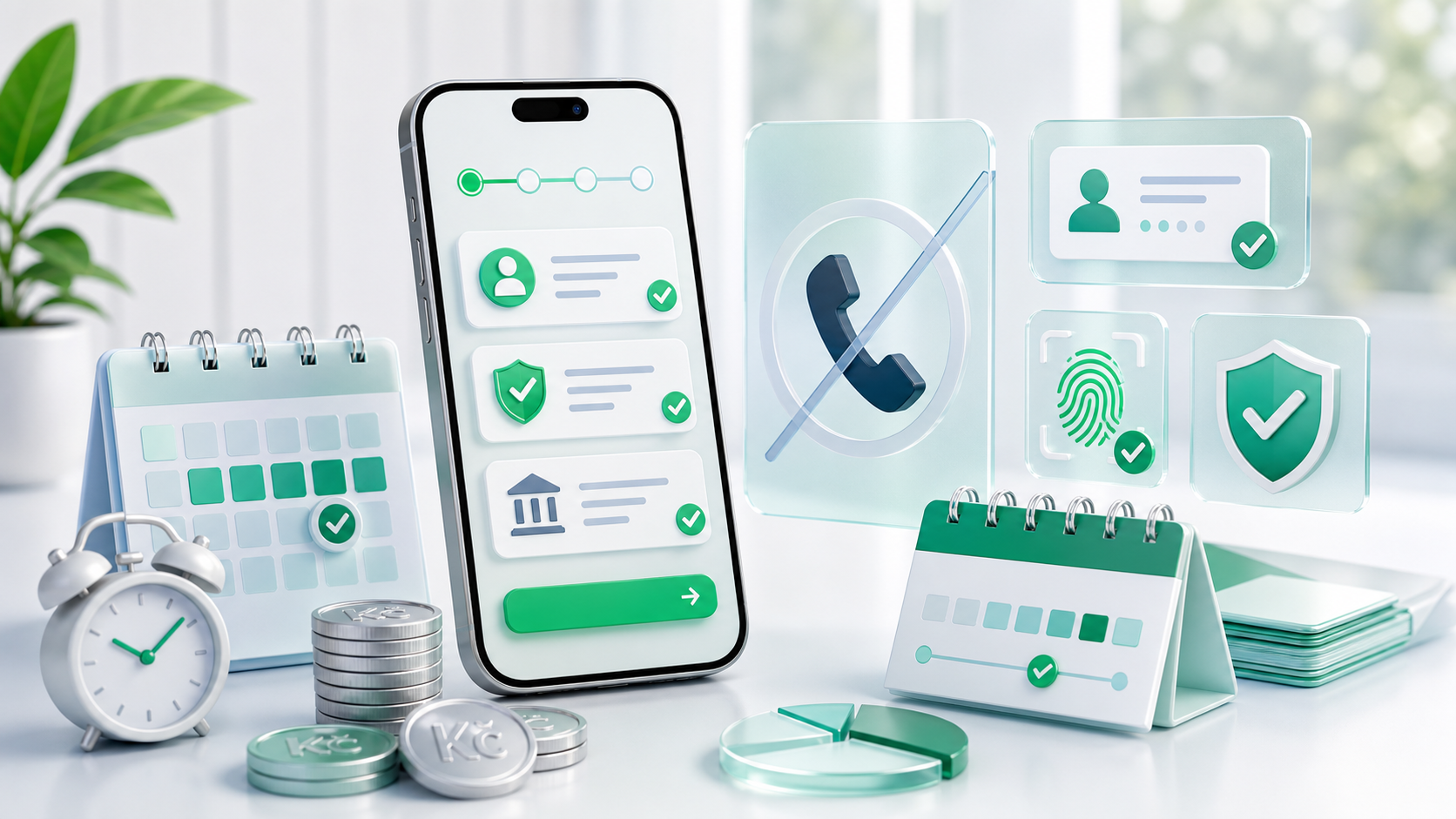 Moderní ilustrační obrázek k recenzi online půjčky bez telefonátu