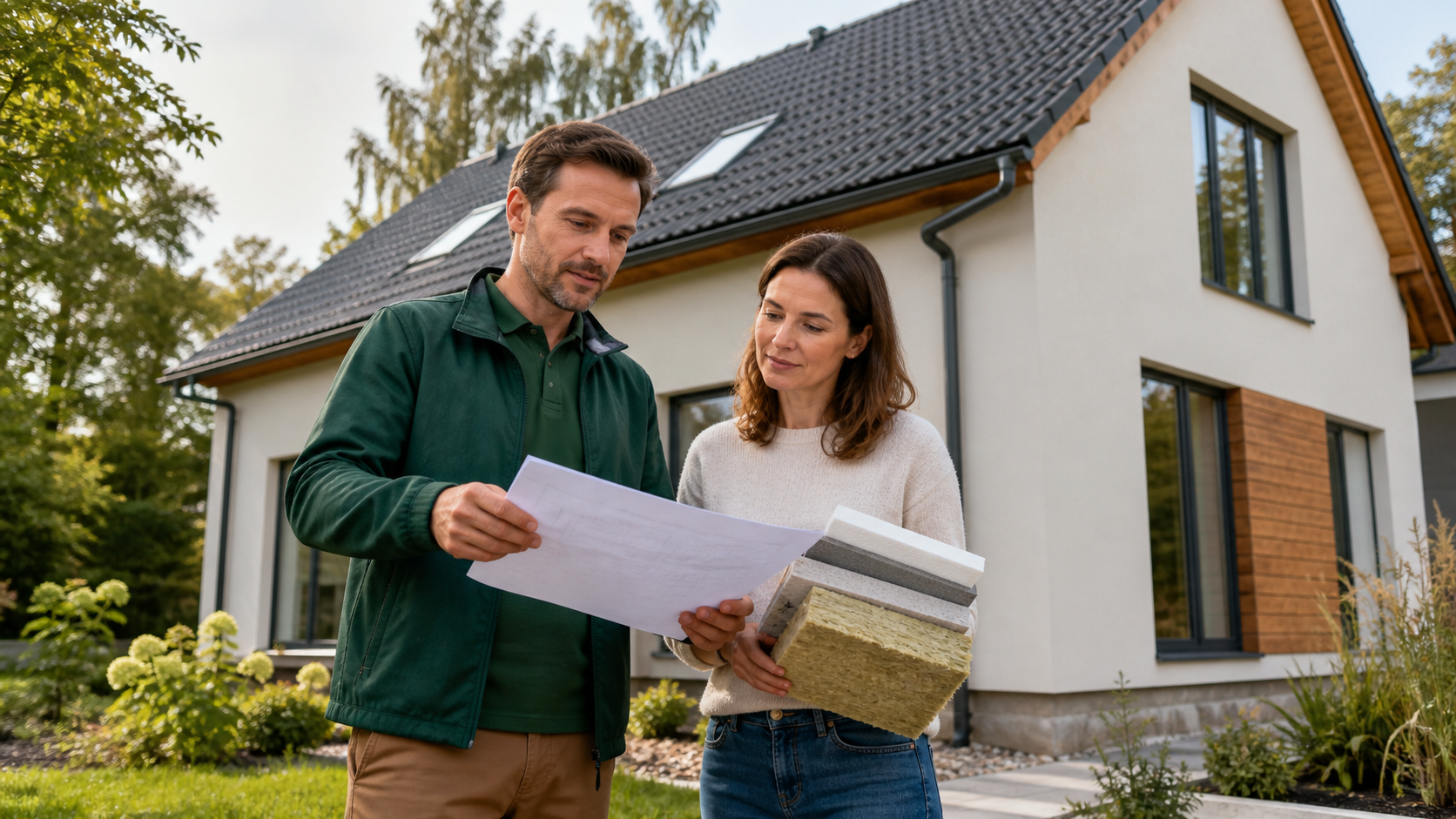 Majitelka rodinného domu a energetický specialista plánují zateplení